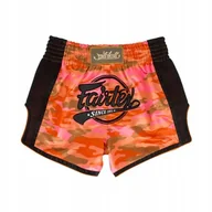 Kimona, stroje i obuwie - Spodenki Muay Thai Camo Fairtex BS1711 Pomarańczowe/Czarne XL - miniaturka - grafika 1