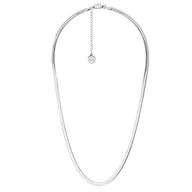 Naszyjniki - Naszyjnik płaska taśma żmijka srebrny ze stali szlachetnej - Manoki - miniaturka - grafika 1