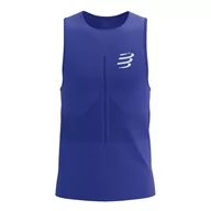 Bielizna sportowa męska - COMPRESSPORT Koszulka biegowa PRO RACING SINGLET dazz blue - miniaturka - grafika 1