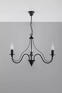 Sollux Lighting Żyrandol MINERWA 3 czarny - Lampy sufitowe - miniaturka - grafika 1