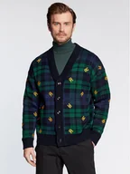 Swetry męskie - Tommy Hilfiger Kardigan Monogram MW0MW29037 Granatowy Regular Fit - miniaturka - grafika 1