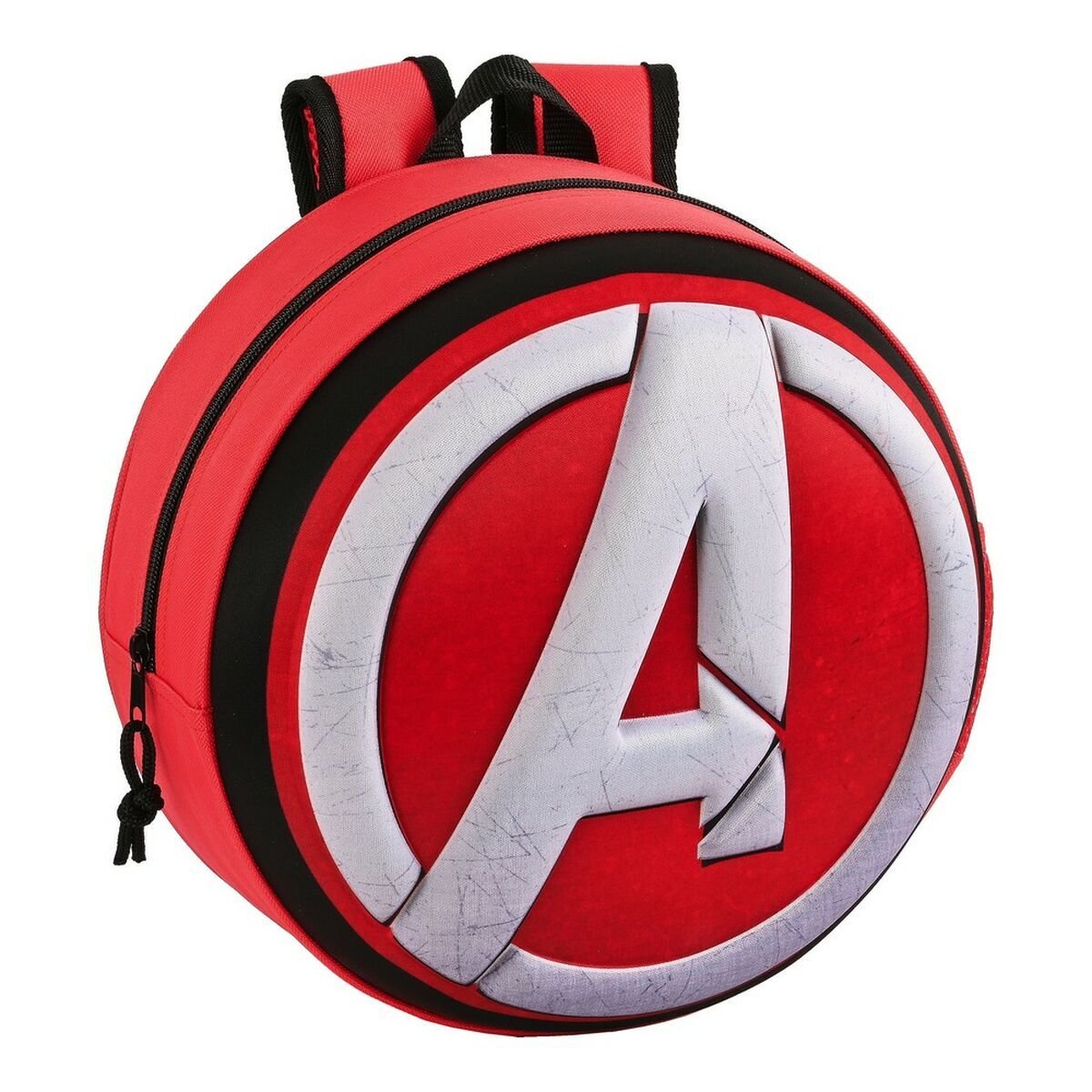 Plecak szkolny 3D The Avengers czerwono-czarno-biały (31 x 31 x 10 cm)