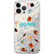 Etui i futerały do telefonów - Etui płynny brokat do Apple IPHONE 14 PRO Harry Potter: Harry Potter 228 oryginalne i oficjalnie licencjonowane, Srebrny - miniaturka - grafika 1