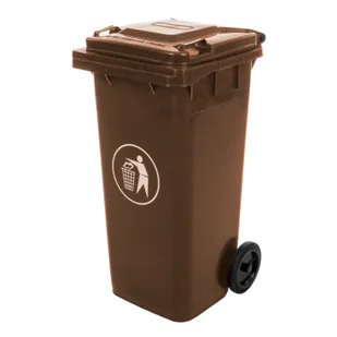 Pojemnik na odpady 240 l brązowy MIRPOL - Kosze na śmieci - miniaturka - grafika 1