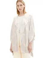 Kurtki damskie - Damska peleryna TOM TAILOR ze wzorem, 32419-szaro-biała dzianina żakardowa, XXXL - miniaturka - grafika 1