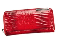 Portfele - Portfel damski skórzany PELLUCCI GF111 Czerwony - czerwony - miniaturka - grafika 1