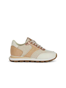 Geox Skórzane sneakersy "Spherica Vseries" w kolorze kremowo-pomarańczowym - Trampki damskie - miniaturka - grafika 1