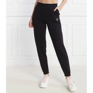 Dresy damskie - Karl Lagerfeld Spodnie dresowe ikonik 2.0 glitter | Regular Fit - miniaturka - grafika 1
