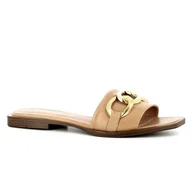 Klapki i japonki damskie - Beżowe klapki damskie CARINII - Carinii - miniaturka - grafika 1