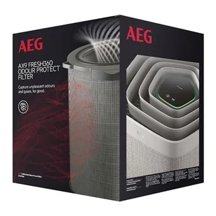 AEG AFDFRH6 filtr FRESH360 (pasuje do oczyszczacza powietrza AX91-604DG/AX91-604GY, skuteczny przeciwko nieprzyjemnym zapachom, usuwa 99,9% bakterii, optymalna filtracja, długa żywotność, szary) - Filtry do oczyszczaczy powietrza - miniaturka - grafika 1