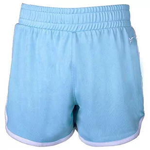 Reebok Reebok Krótkie spodnie dziewczęce Pantalon Corto Big Poly Interlock niebieski woda S S73485RG - Spodnie i spodenki dla dziewczynek - miniaturka - grafika 1
