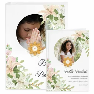 Biblia w etui z nadrukiem dla dziewczynki na komunię - Religia i religioznawstwo - miniaturka - grafika 2