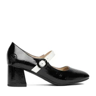 Półbuty damskie - Półbuty Rieker 44752-00 Czarny - miniaturka - grafika 1