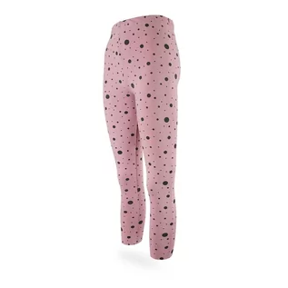 Legginsy - Dziewczęce legginsy, pudrowy róż z nadrukiem w kropki, Tup Tup - grafika 1