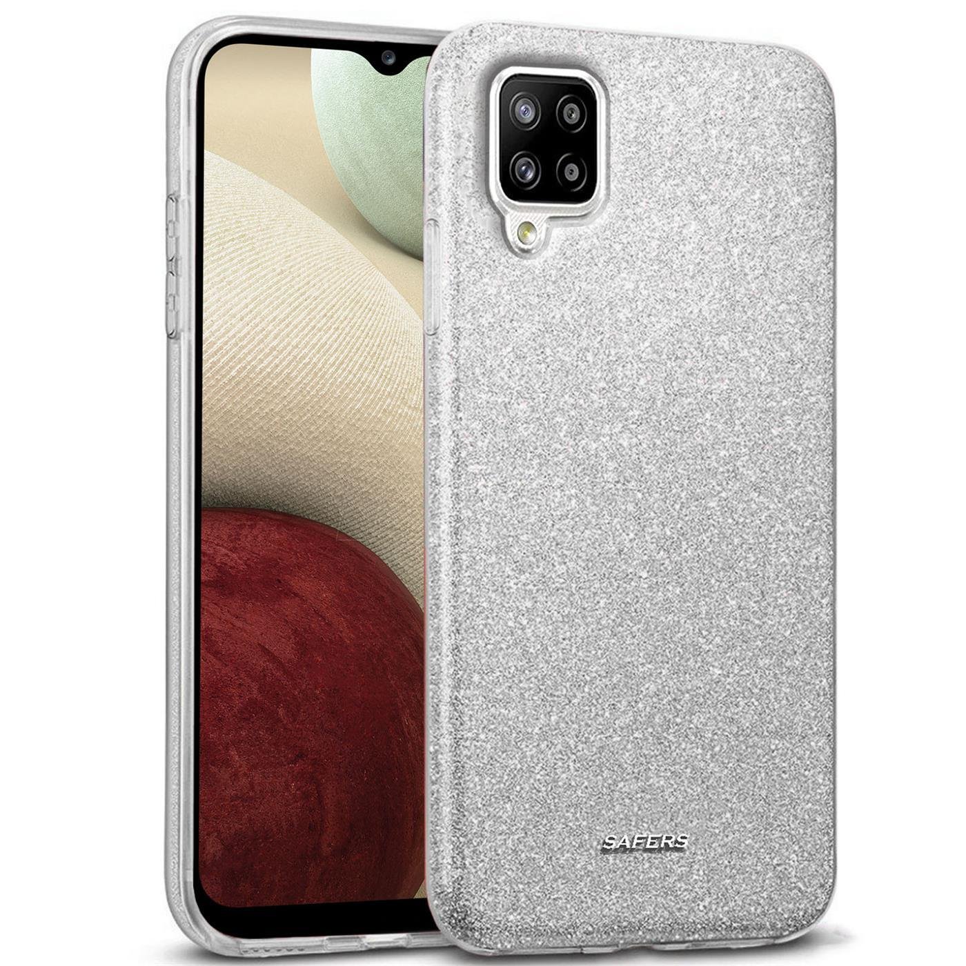 Etui na telefon komórkowy Samsung Galaxy A22 4G / M22 Glitter Cover TPU Protective Cover, srebrne