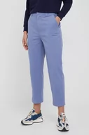 Spodnie damskie - Gap spodnie damskie kolor fioletowy proste high waist - - miniaturka - grafika 1