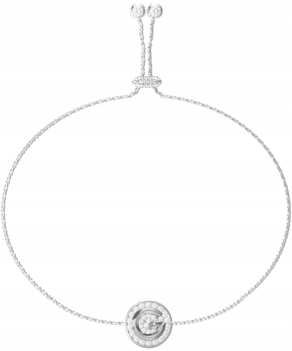 Bransoletka Guess G Crystal elegancka srebrna na prezent JUBB05447JW-RH