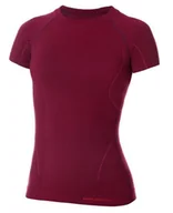 Koszulki i topy damskie - Damska koszulka termoaktywna Brubeck Active Wool Women's T-Shirt | ŚLIWKOWY L - miniaturka - grafika 1