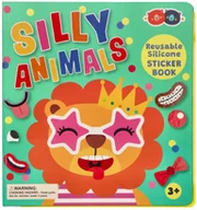 Zabawki kreatywne - Naklejki silikonowe z książeczką śmieszne zwierzątka - miniaturka - grafika 1