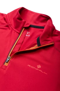 RONHILL bluza biegowa damska CORE THERMAL 1/2 ZIP TEE jam/flame - Bluzy sportowe damskie - miniaturka - grafika 3