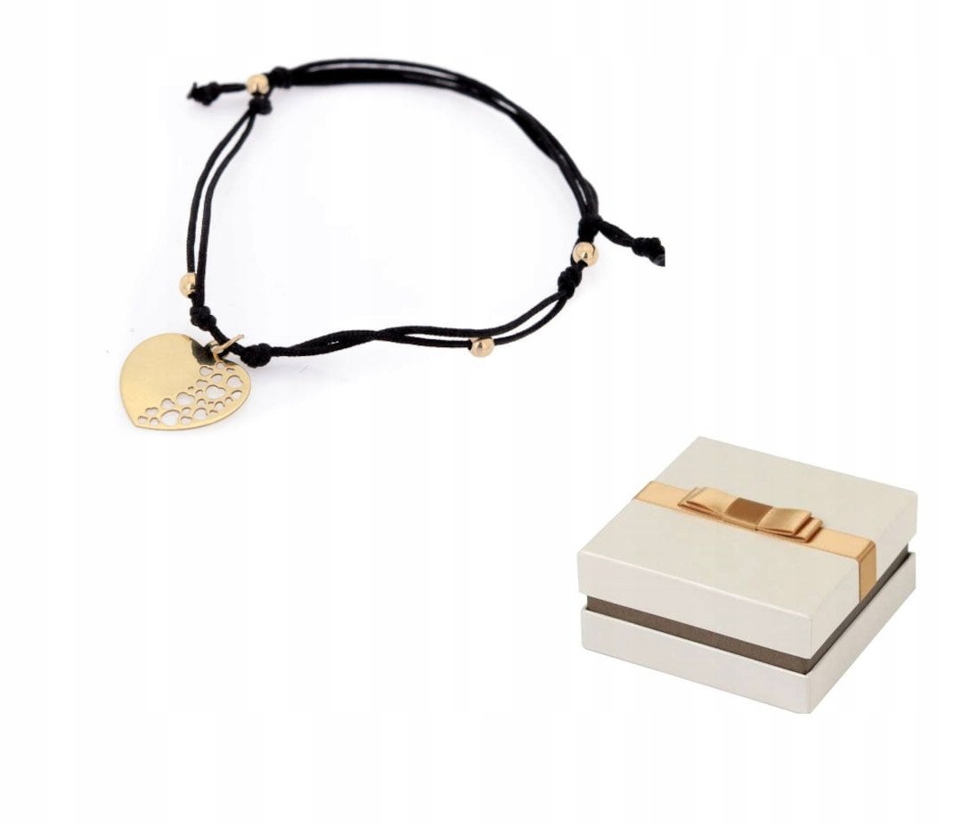 Złoto 585 Bransoletka Złota na Nogę Serce 14 karatów BZ92