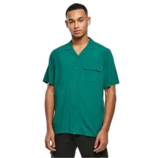 Koszule męskie - Urban Classics Męska koszula kempingowa Viscose, zielony, S - grafika 1