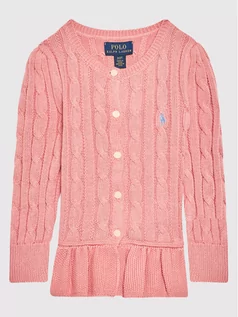 Swetry damskie - Ralph Lauren Polo Kardigan 312737911028 Różowy Regular Fit - grafika 1