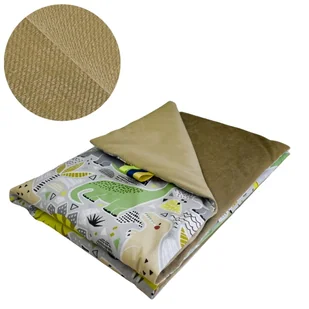 Kocyk Dziecięcy 75x100 Ocieplany Dinozaury/Beż Bawełna/Velvet Polski Producent - Koce i narzuty dla dzieci Kocyk Dziecięcy 75x100 Ocieplany Dinozaury/Beż Bawełna/Velvet Polski Producent - Koce i narzuty dla dzieci - miniaturka - grafika 1