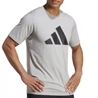 Koszulki sportowe męskie - Koszulka adidas Train Essentials Feelready Logo Training IB8276 - szara - Adidas - miniaturka - grafika 1