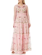 Sukienki - Frock and Frill Damska kwiecista haftowana sukienka na specjalne okazje, różowa, 12, różowy, 38 - miniaturka - grafika 1