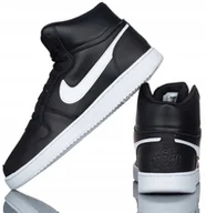 Sneakersy męskie - Sneakersy Skórzane Męskie Czarne Nike Ebernon Mid Casual Za Kostkę R-46 - miniaturka - grafika 1