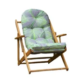 Leżaki ogrodowe - Leżak Borneo w palmy z poduszką i podłokietnikiem - miniaturka - grafika 1