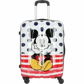 Walizki - American Tourister Disney Legends Walizka na 4 kółkach 65 cm mickey-blue-dots - miniaturka - grafika 1