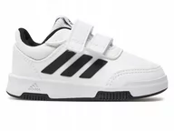 Buty dla dziewczynek - BUTY dziecięce ADIDAS TENSAUR GW1988 eko skóra biało czarne 26,5 - miniaturka - grafika 1