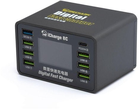 MECHANIC iCharge 8C Ładowarka serwisowa 8 portów PD QC3.0
