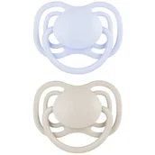 Smoczki uspokajające - Smoczek CANPOL BABIES DentalAir 18 m+ Niebiesko-szary (2 sztuki) - miniaturka - grafika 1