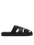 Klapki i japonki męskie - Calvin Klein Jeans Klapki Sq Molded Sandal Fisherman YM0YM01220 Czarny - miniaturka - grafika 1