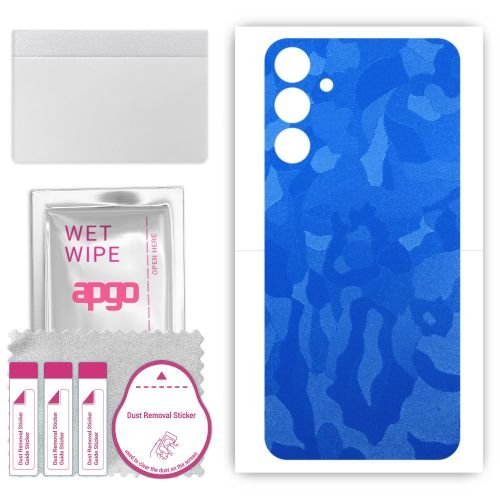folia naklejka skórka strukturalna na TYŁ do Samsung Galaxy M14 4G - Moro Camo Niebieski - apgo SKINS