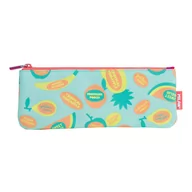 Piórniki - Piórnik mały płaski MILAN FRUTIKIS zielono - pomarańczowy - miniaturka - grafika 1