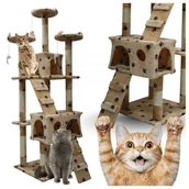 Drapaki dla kotów - Drapak dla kota 170 cm z platformami i sizalem - miniaturka - grafika 1