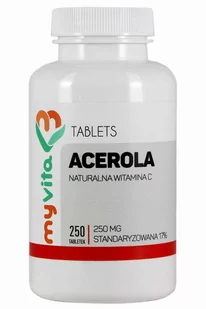 MyVita Acerola tabletki 250tab - Odżywki białkowe - miniaturka - grafika 1