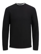 Swetry męskie - Jack & Jones Sweter w kolorze czarnym - miniaturka - grafika 1