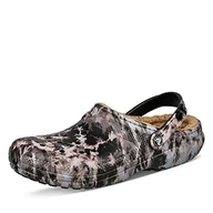 Kapcie damskie - Crocs Unisex - klasyczne chodaki z podszewką Tie Dye | puszyste kapcie, Czarny tleniony barwnik, 36/37 EU - miniaturka - grafika 1