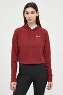 Bluzy damskie - Salewa bluza sportowa Lavaredo Hemp kolor bordowy z kapturem z nadrukiem 00-0000028548 - miniaturka - grafika 1