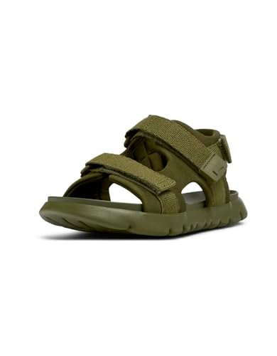 Camper Unisex dziecięce sandały Oruga K800532 2-pasek, Zielony 005, 13 UK Child