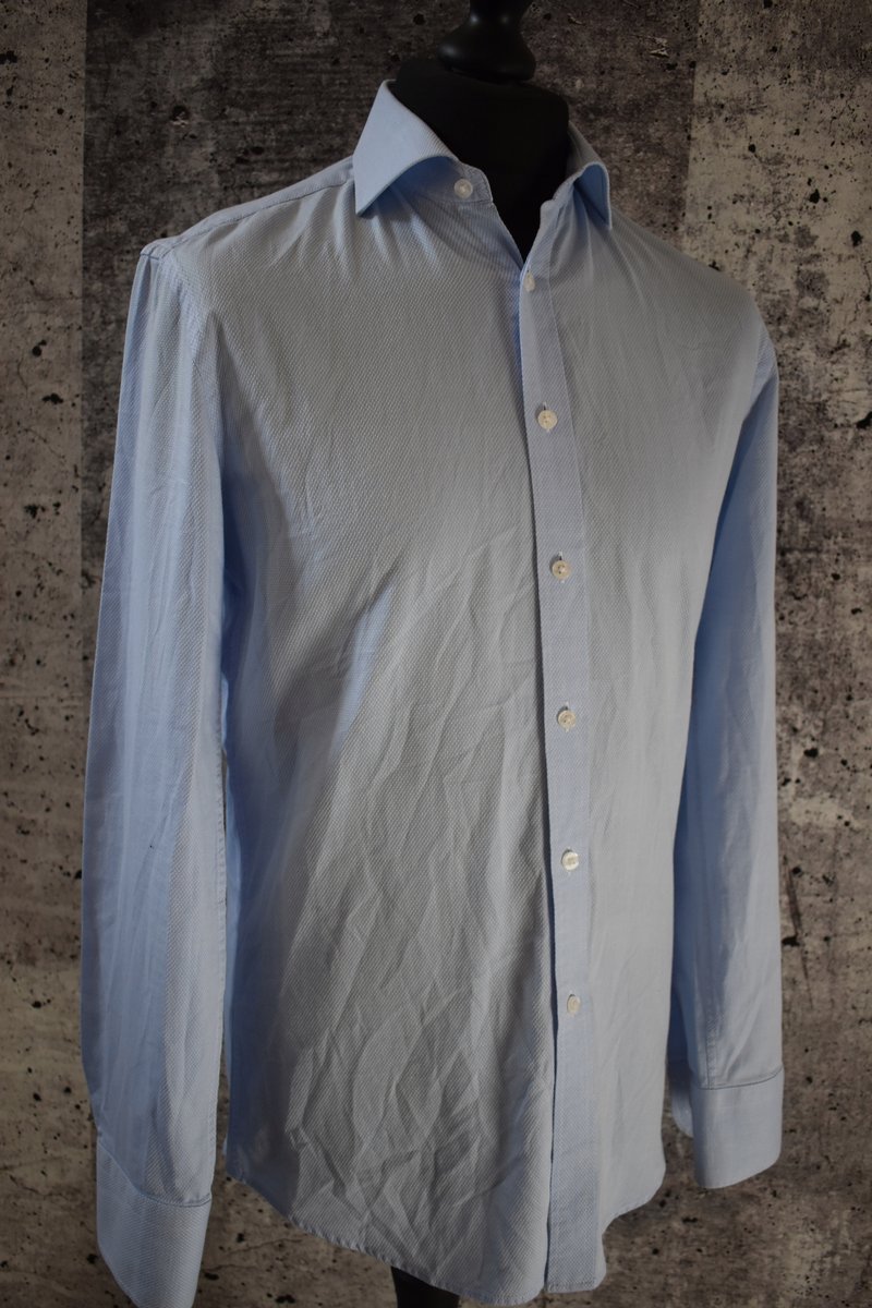 Wólczanka koszula męska casual długi rękaw slim bawełna rozmiar M