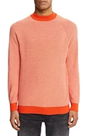 Swetry męskie - edc by ESPRIT sweter męski, pomarańczowy czerwony, XL - miniaturka - grafika 1