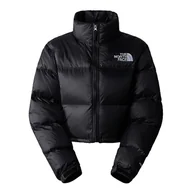Kurtki i kamizelki sportowe damskie - Kurtka The North Face Nuptse Short Jacket 0A5GGEKX71 - czarna - miniaturka - grafika 1