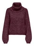 Swetry damskie - ONLY Golf Gila 15358571 Fioletowy Regular Fit - miniaturka - grafika 1