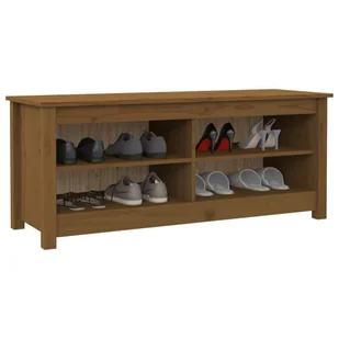 Lumarko Szafka na buty, miodowy brąz, 110x38x45,5 cm, drewno sosnowe - Szafki na buty - miniaturka - grafika 7